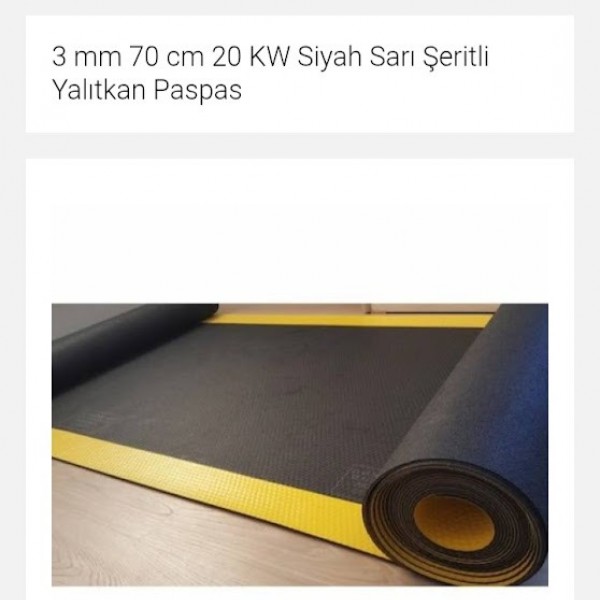 İzole Halı (Yalıtkan Paspas)